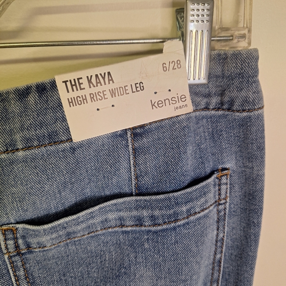 Kensie The Kaya High Rise Straight Wide Leg Jeans. Size 6/28 - Picture 2 of 8